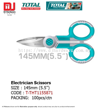 TOTAL ONE STOP TOOLS STATION ELECTRICIAN SCISSORS 145MM T-THT1155871 (LSK)