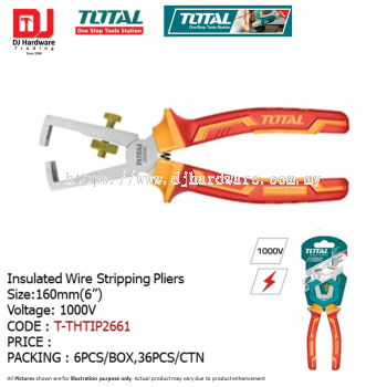 TOTAL ONE STOP TOOLS STATION INSULATED WIRE STRIPPING PLIERS 160MM T-THTIP2661 (LSK)