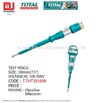 TOTAL ONE STOP TOOLS STATION TEST PENCIL 190MM T-THT291908 (LSK)