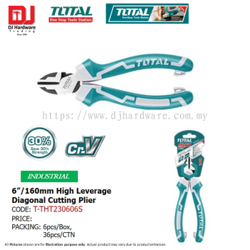 TOTAL INDUSTRIAL HIGH LEVERAGE DIAGONAL CUTTING PLIER 160MM T-THT230606S (LSK)