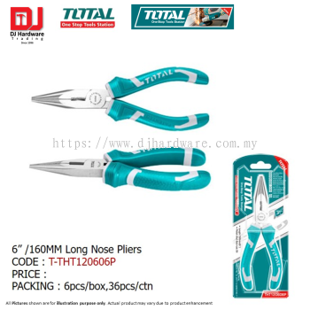 TOTAL ONE STOP TOOLS STATION LONG NOSE PLIERS 160MM T-THT120606P (LSK)