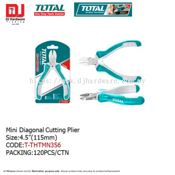 TOTAL ONE STOP TOOLS STATION MINI DIAGONAL CUTTING PLIER 115MM T-THTMN356 (LSK)