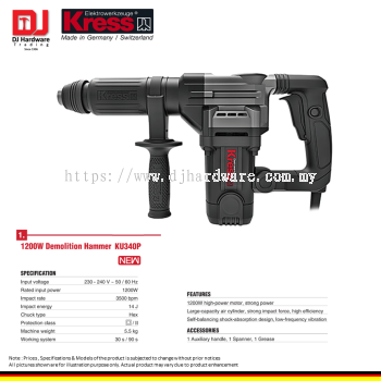 KRESS ELEKTROWERKZEUGE GERMANY DEMOLITION HAMMER 1200W KU340P