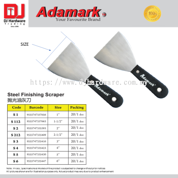 ADAMARK  STEEL FINISHING SCRAPER 8 SIZE (CL)