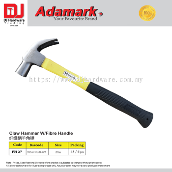 ADAMARK CLAW HAMMER W FIBRE HANDLE FH27 27M 955747336109 (CL)