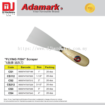 ADAMARK FLYING FISH SCRAPER 6 SIZE (CL)