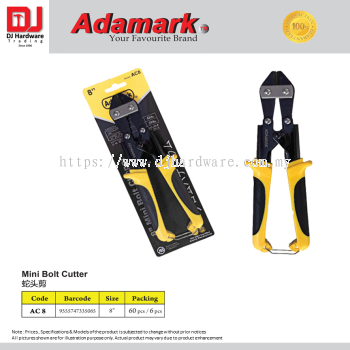 ADAMARK MINI BOLT CUTTER AC8 8'' 9555747335065 (CL)