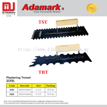 ADAMARK PLASTERING TROWEL 2 SIZE (CL)