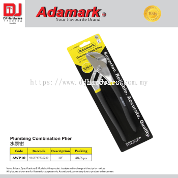 ADAMARK PLUMBING COMBINATION PLIER AWP 10 10'' 9555747335249 (CL)