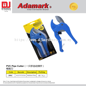 ADAMARK PVC PIPE CUTTER PPC MEDIUM DUTY 9555747335256 (CL)