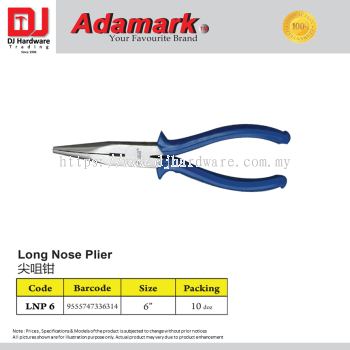 ADAMARK LONG NOSE PLIER LNP 6 6'' 9555747336314 (CL)