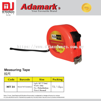 ADAMARK MEASURING TAPE MT25 7.5M 9555747335812 (CL)