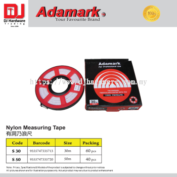 ADAMARK NYLON MEASURING TAPE 2 SIZE (CL)