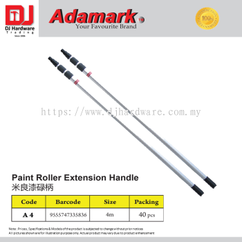 ADAMARK PAINT ROLLER EXTENSION HANDLE A4 4M 9555747335836 (CL)