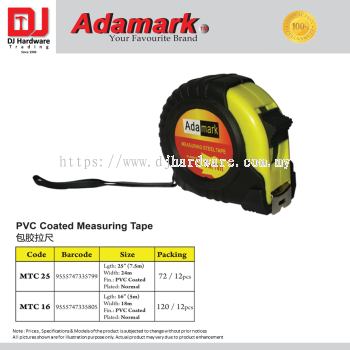 ADAMARK PVC COATED MEASURING TAPE 2 SIZE (CL)