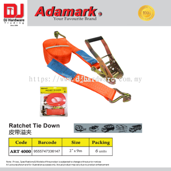 ADAMARK RATCHET TIE DOWN ART 4000 2'' X 9M 9555747336147 (CL)