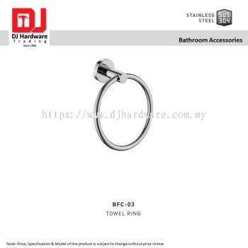 SATINEL FOR ELEGANT HOME LIVING STAINLESS STEEL SUS 304 BATHROOM ACCESSORIES TOWEL RING BFC 03 (OEL)