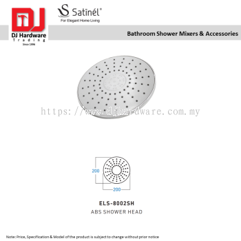 SATINEL FOR ELEGANT HOME LIVING STAINLESS STEEL BATHROOM SHOWER MIXERS & ACCESSORIES ABS SHOWER HEAD ELS 8002SH (OEL)