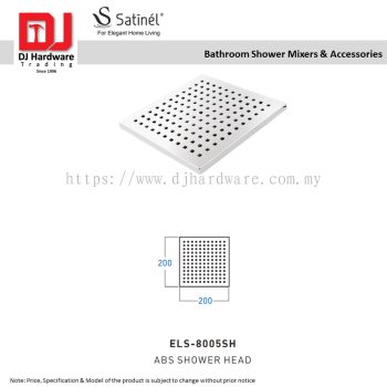 SATINEL FOR ELEGANT HOME LIVING STAINLESS STEEL BATHROOM SHOWER MIXERS & ACCESSORIES ABS SHOWER HEAD ELS 8005SH (OEL)