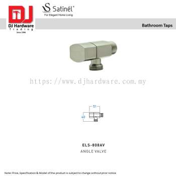 SATINEL FOR ELEGANT HOME LIVING STAINLESS STEEL BATHROOM TAPS  ANGLE VALVE ELS 808AV (OEL)