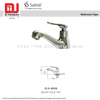 SATINEL FOR ELEGANT HOME LIVING STAINLESS STEEL BATHROOM TAPS  BASIN COLD TAPE ELS 883B (OEL)