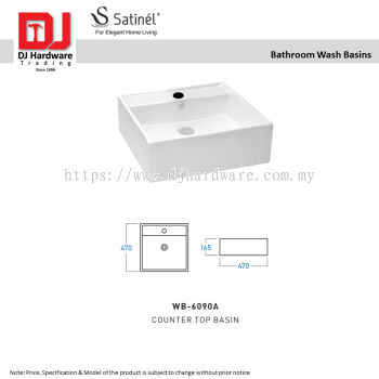 SATINEL FOR ELEGANT HOME LIVING BATHROOM WASH BASINS COUNTER TOP BASIN WB 6090A (OEL)