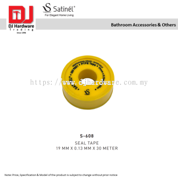 SATINEL FOR ELEGANT HOME LIVING BATHROOM ACCESSORIES & OTHER SEAL TAPE 19MM X 0.12MM X 30METER S 608 (OEL)