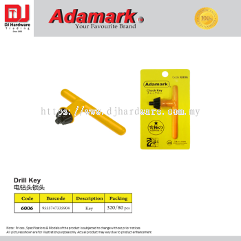 ADAMARK DRILL KEY 6006 KEY 9555747335904 (CL)