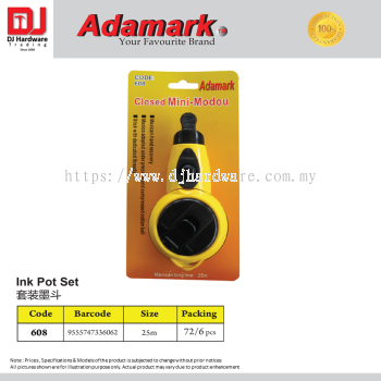 ADAMARK INK POT SET25M 608 9555747336062 (CL)