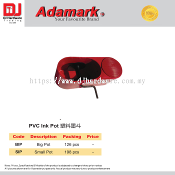 ADAMARK PVC INK POT 2 SIZE (CL)