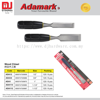 ADAMARK WOOD CHISEL 5 SIZE (CL)