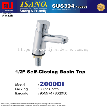 ISANO FAUCET SUS304 1-2'' SELF CLOSING BASING TAP 2000DI (CL)