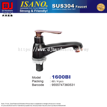 ISANO FAUCET SUS304 BLACK 1600BI (CL)