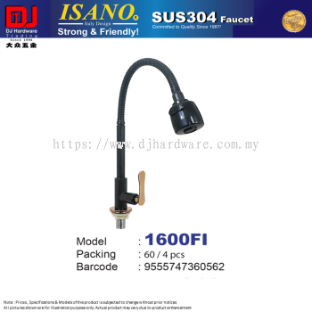 ISANO FAUCET SUS304 BLACK 1600FI (CL)