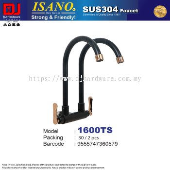 ISANO FAUCET SUS304 BLACK 1600TS (CL)