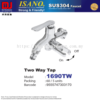 ISANO FAUCET SUS304 TWO WAY TAP 1690TW (CL)