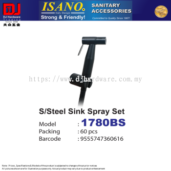 ISANO SANITARY ACCESSORIES HAND SPRAY STAINLESS STEEL SINK SPRAY SET 1780BS (CL)