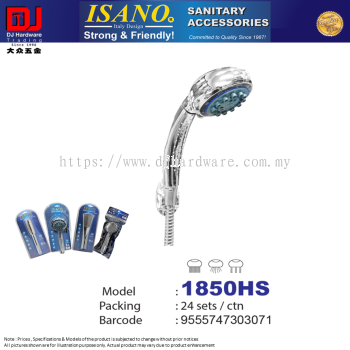 ISANO SANITARY ACCESSORIES SHOWER HEAD SET 1850HS (CL)