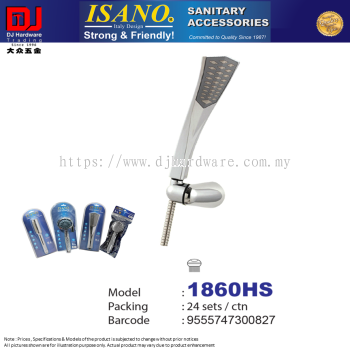 ISANO SANITARY ACCESSORIES SHOWER HEAD SET 1860HS (CL)