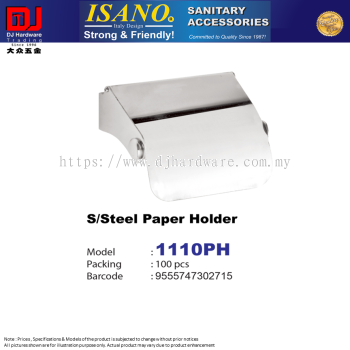 ISANO SANITARY ACCESSORIES STAINLESS STEEL PAPER HOLDER 1110PH(CL)