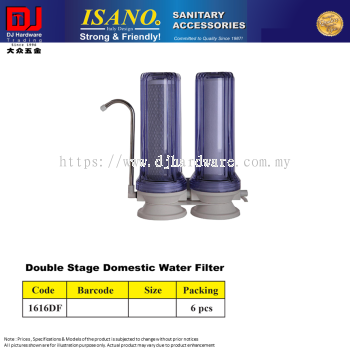 ISANO SANITARY ACCESSORIES DOUBLE STAGE DOMESTIC WATER FILTER (CL)