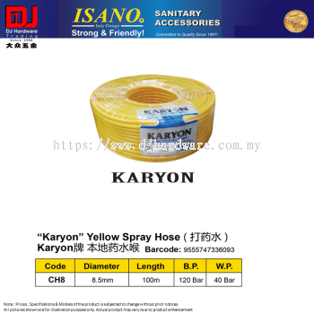 ISANO SANITARY ACCESSORIES KARYON YELLOW SPRAY HOSE 100M (CL)