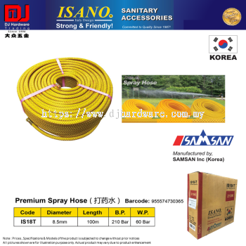 ISANO SANITARY ACCESSORIES SAMSAN INC KOREA PREMIUM SPRAY HOSE 100M (CL)