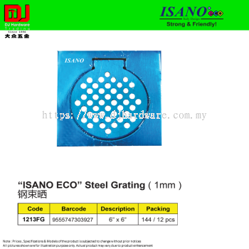 ISANO STRONG & FRIENDLY ISANO ECO STEEL GRATING 1MM 6'' X 6'' 1213FG (CL)