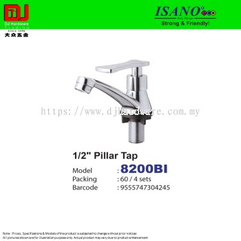 ISANO STRONG & FRIENDLY PILLAR TAP 1-2'' 8200BI (CL)