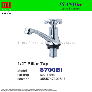 ISANO STRONG & FRIENDLY PILLAR TAP 1-2'' 8700BI (CL)