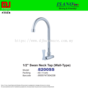 ISANO STRONG & FRIENDLY SWAN NECK TAP WALL TYPE 1-2'' 8200SS (CL)