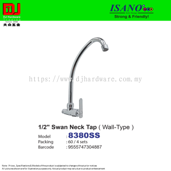 ISANO STRONG & FRIENDLY SWAN NECK TAP WALL TYPE 1-2'' 8380SS (CL)