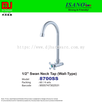 ISANO STRONG & FRIENDLY SWAN NECK TAP WALL TYPE 1-2'' 8700SS (CL)