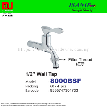 ISANO STRONG & FRIENDLY WALL TAP 1-2'' FILTER THREAD 8000BSF (CL)